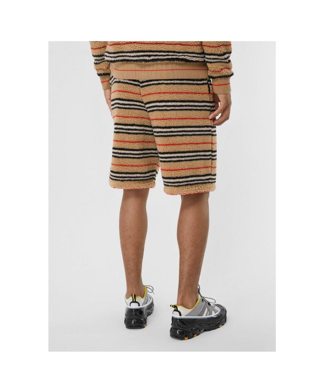 Burberry Blue Icon Stripe Track Shorts for men