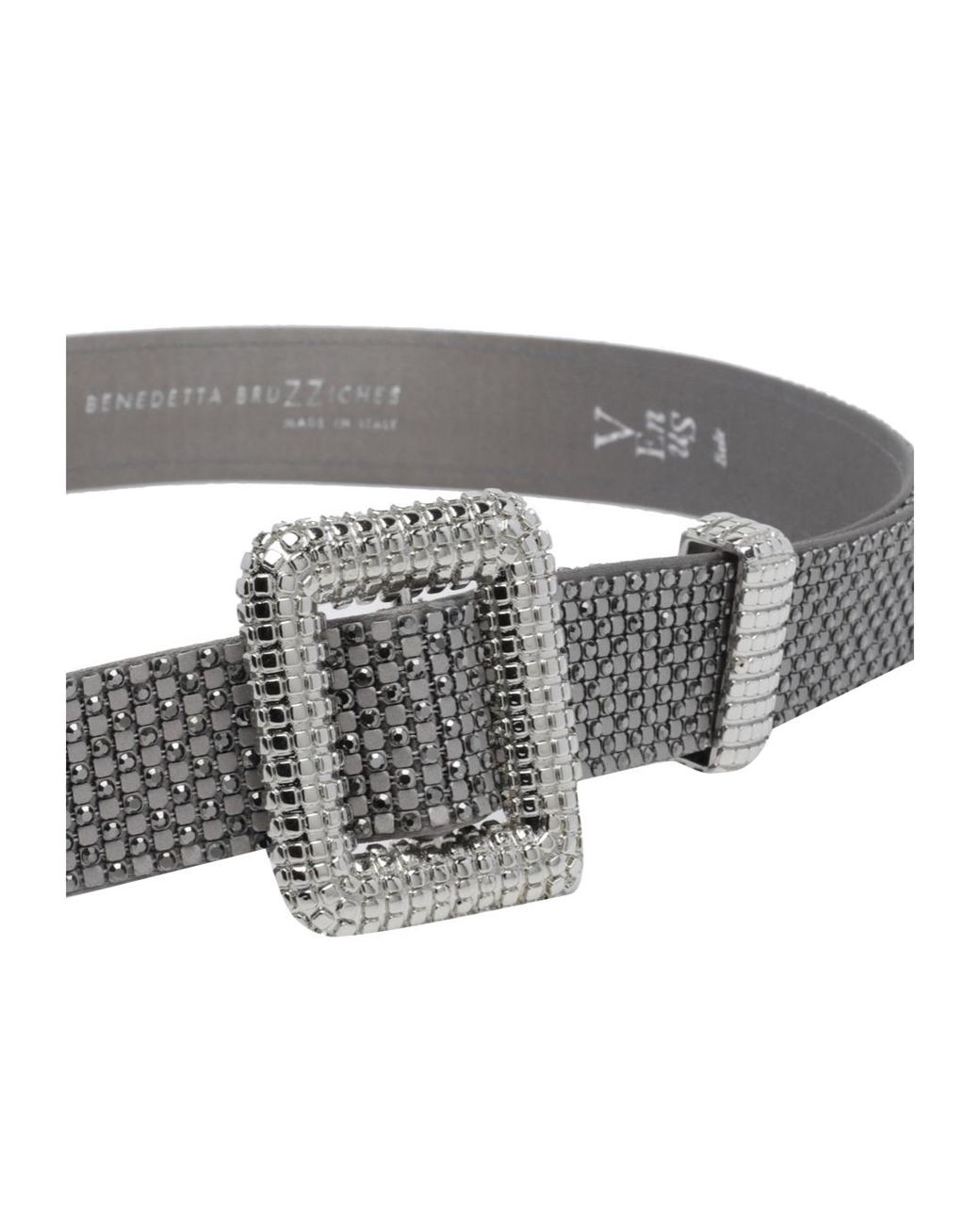Benedetta Bruzziches White Venus Crystal Buckle Belt