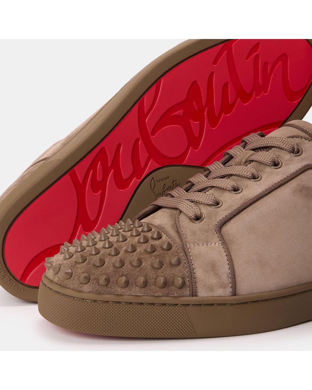 Christian Louboutin Brown Rivet Decorated Casual Shoes for men