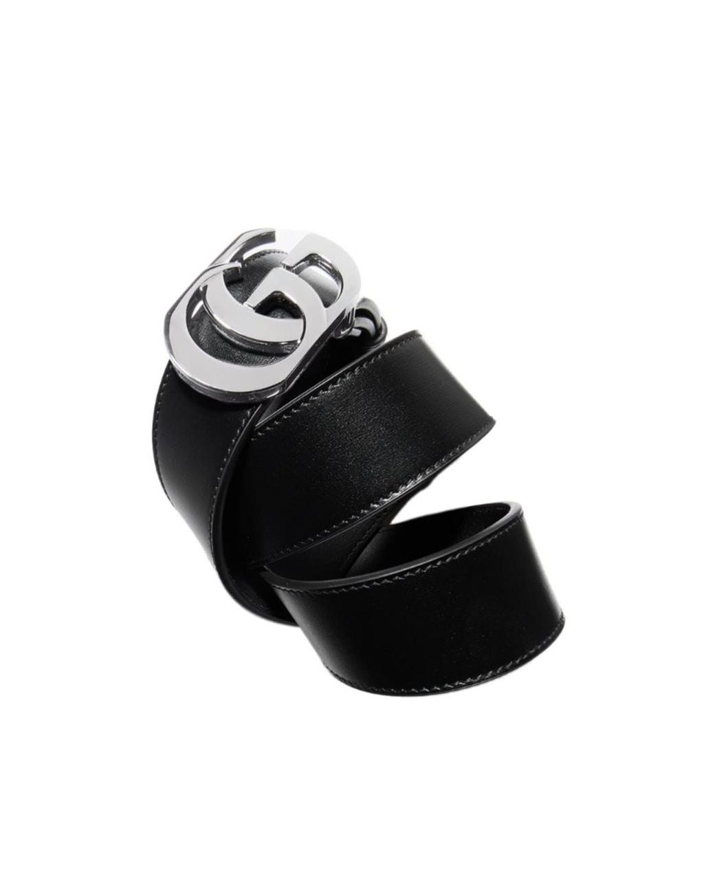Gucci White Gg Marmont Logo Buckle Belt for men