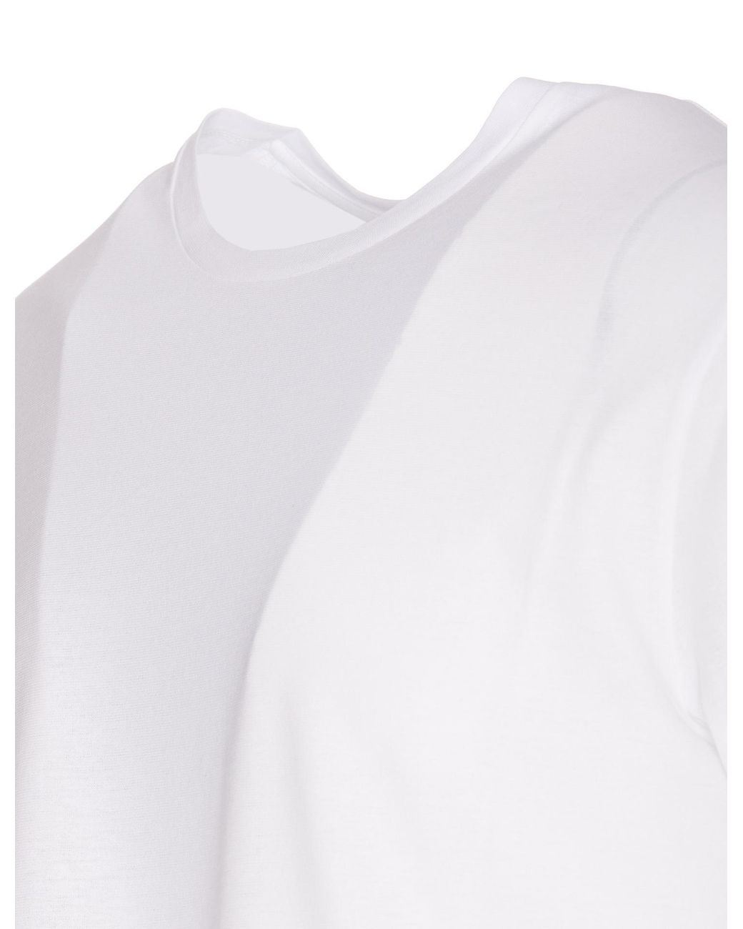 Herno White Stretch Jersey Crew Neck T-Shirt for men