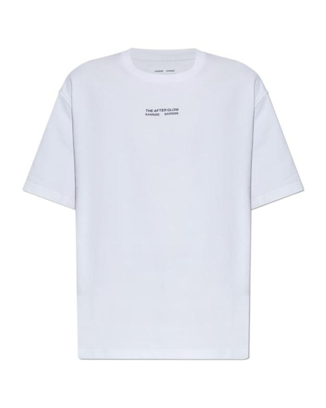 Samsøe & Samsøe White Samsøe Samsøe Sauni Logo T-Shirt for men