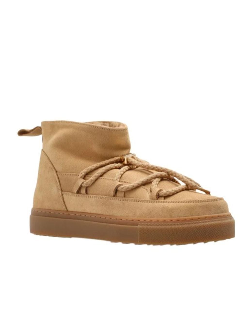 Inuikii Brown Braided-Lace Suede Boots