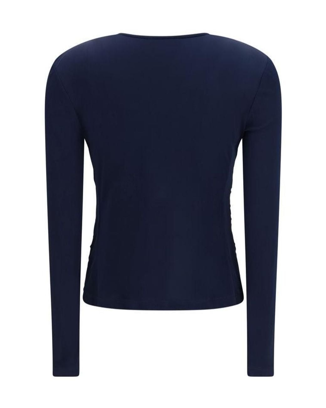 Giorgio Armani Blue V-Neck Jersey Top