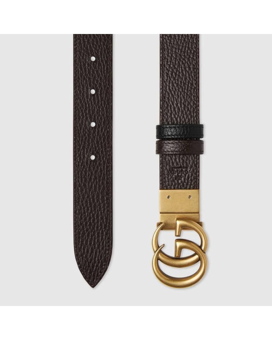 Gucci White Gg Marmont Reversible Belt for men