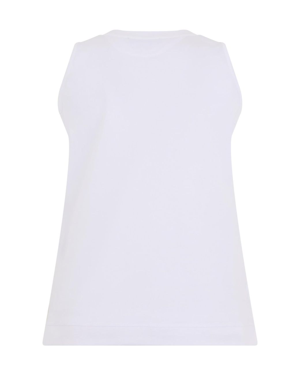 Herno White Laminar Sleeveless Cotton Top