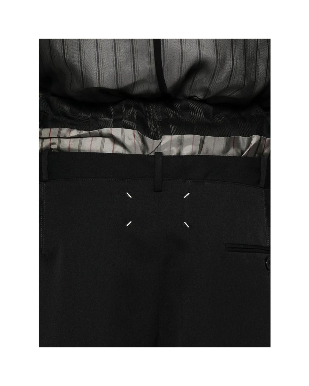 Maison Margiela Black Anonymity Of The Lining Trousers for men