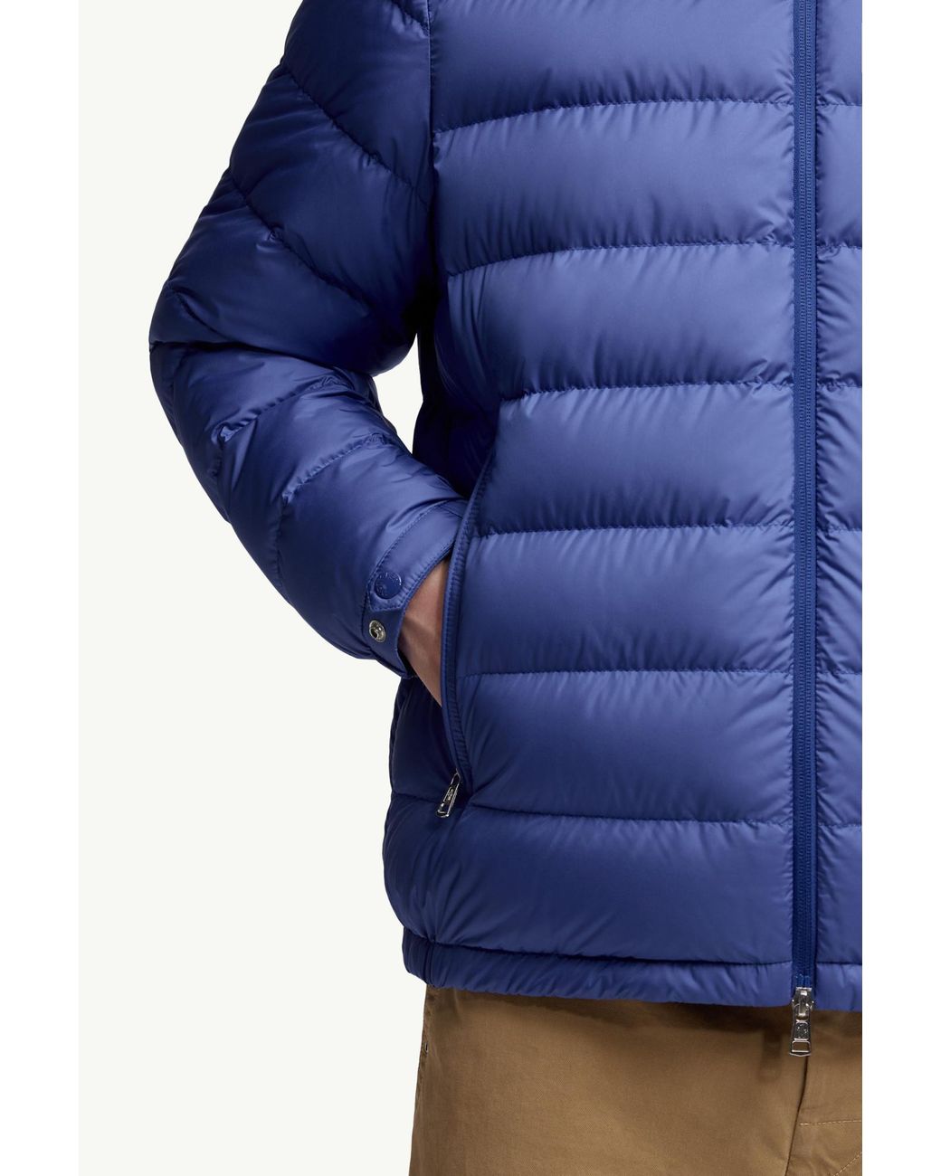 Moncler Blue Brendann Zip-Up Padded Jacket for men