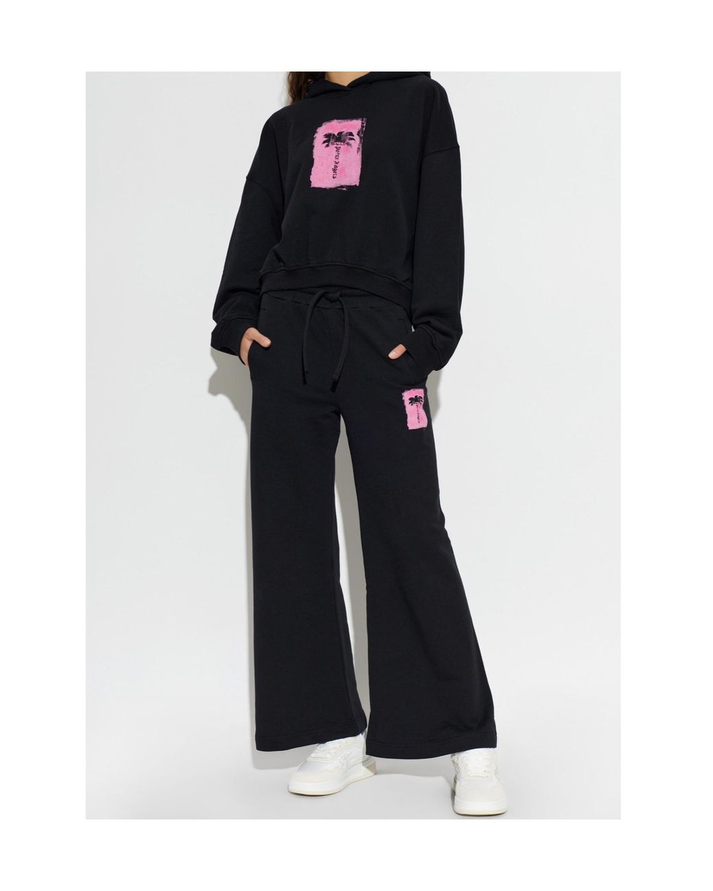 Palm Angels Blue Long-Sleeve Sweatshirt