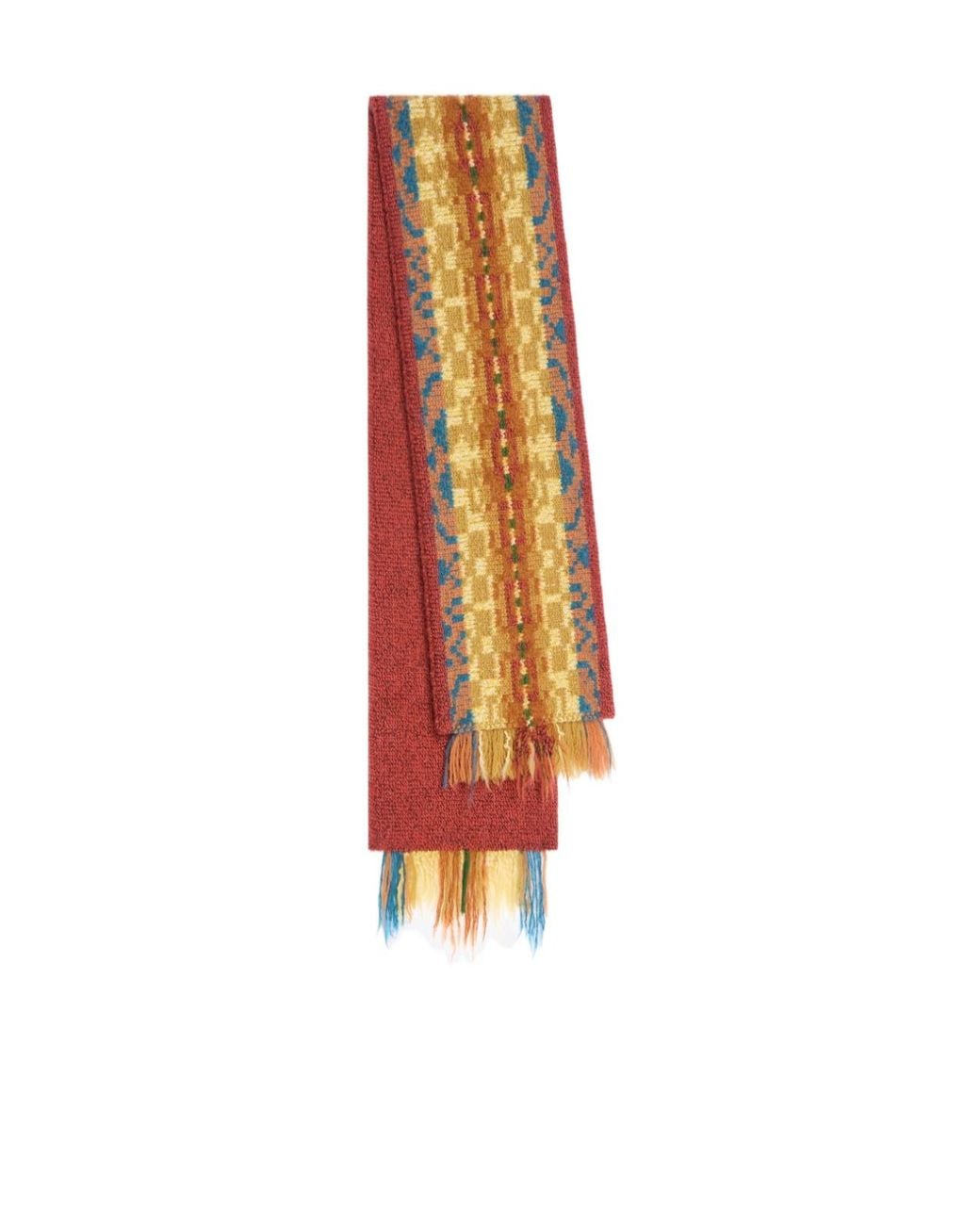Dries Van Noten White Marka Fringed Scarf for men