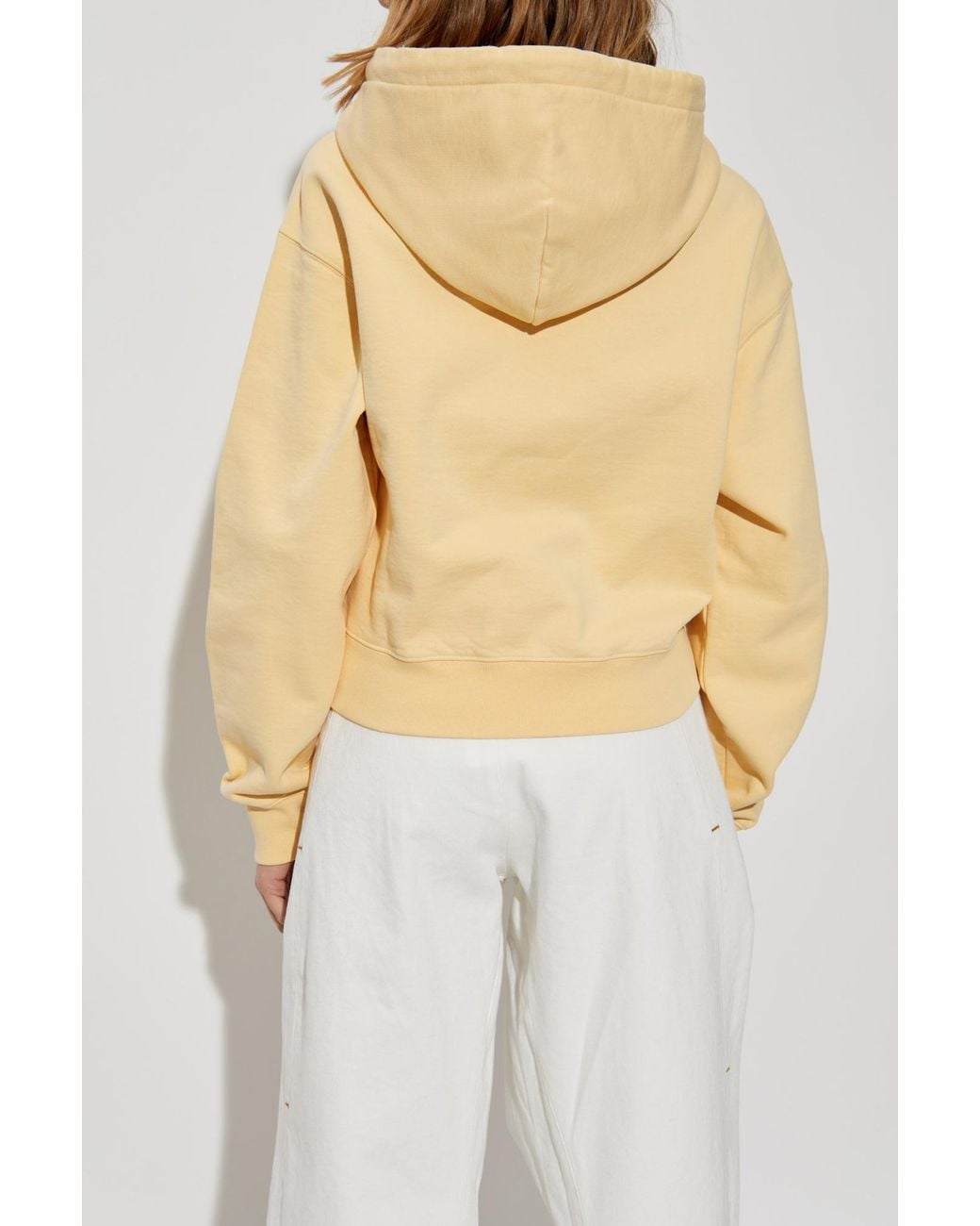 Jacquemus Natural Logo Patch Drawstring Hoodie