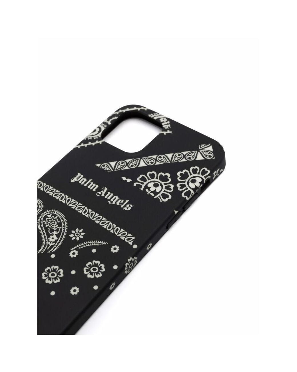 Palm Angels Black Bandana-Print Iphone 12 Pro Max Case for men