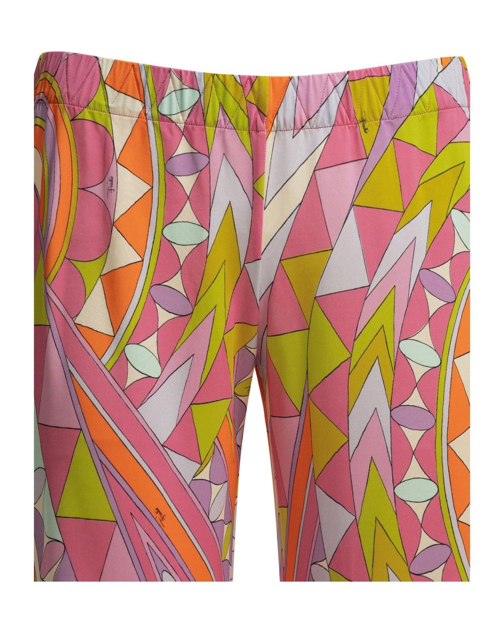 Emilio Pucci Orange Pucci Manuba Printed Jersey Pants