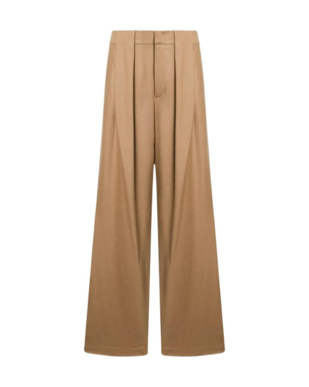 Dondup Natural Wool Pleated Casual Trousers