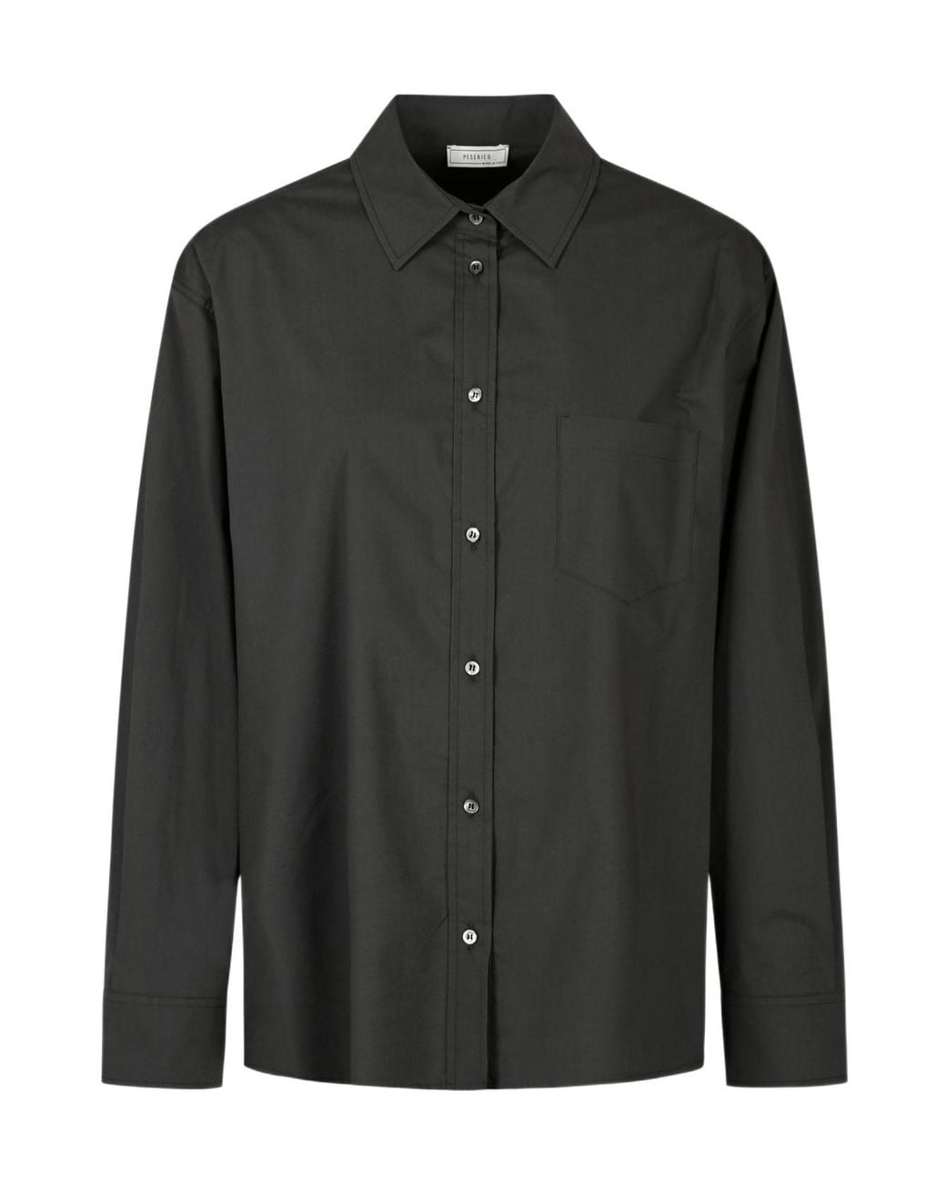 Peserico Black Classic Button-Up Shirt