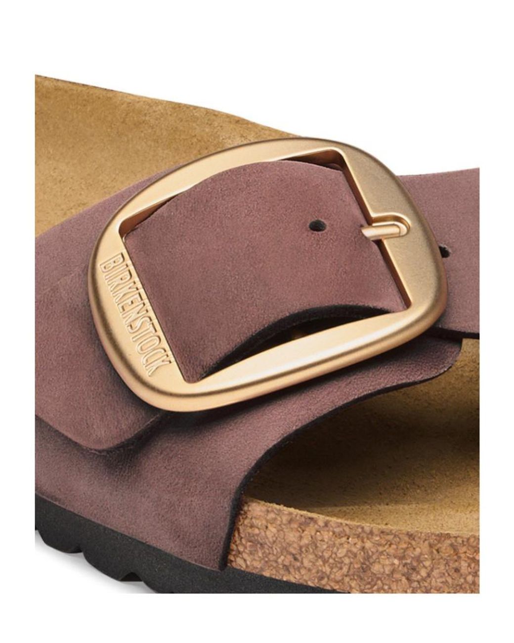 Birkenstock Brown Madrid Big Buckle Slides for men