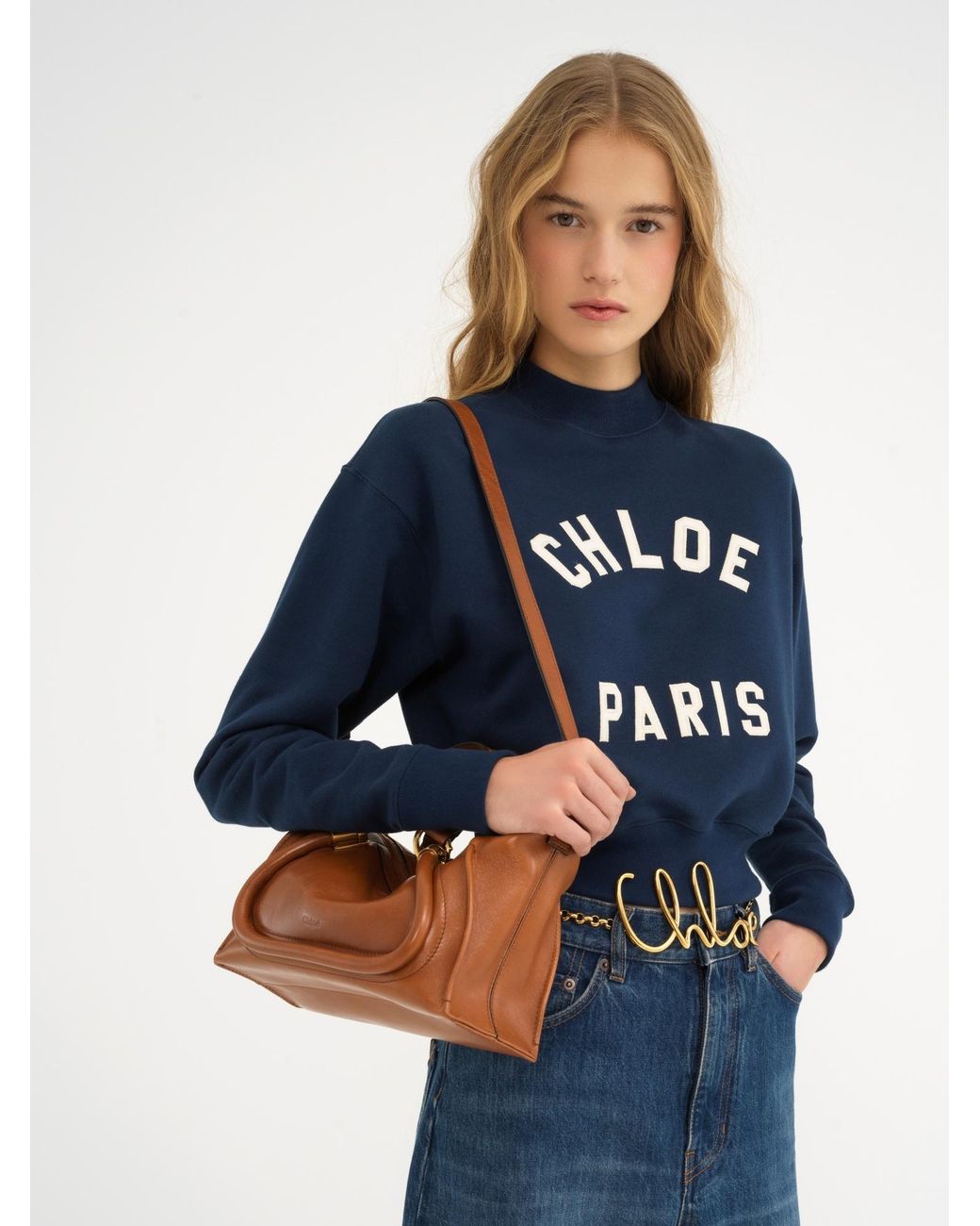 Chloé Brown Chloé Paraty 24 Small Tote Bag