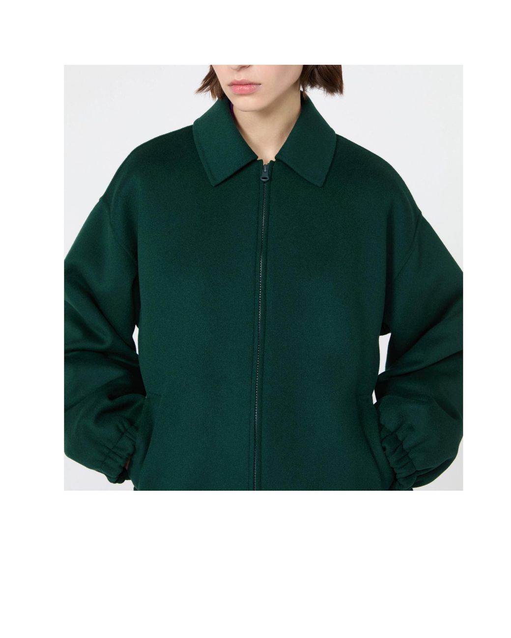 Weekend by Maxmara Green Golf Zip-Up Jacket