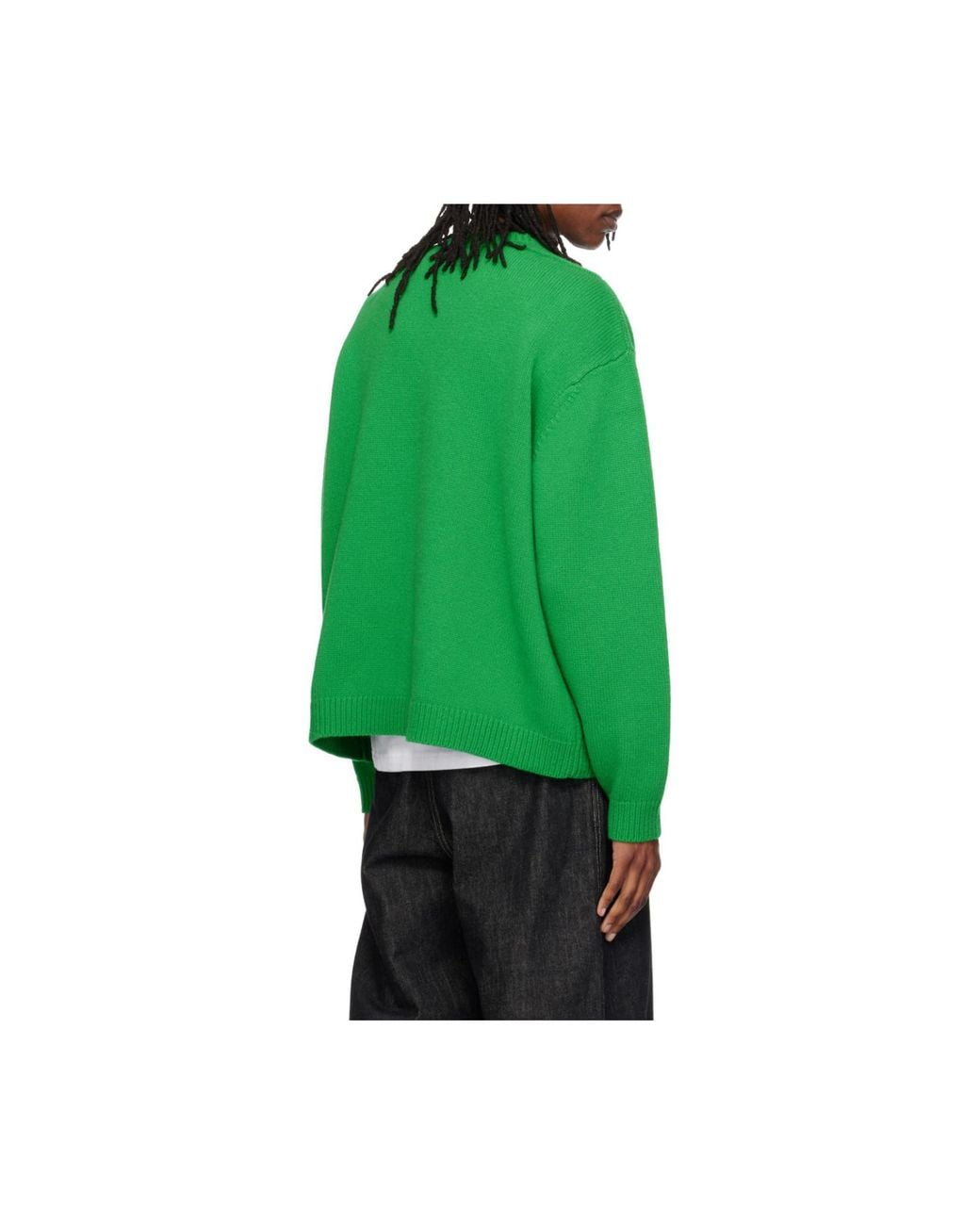 Studio Nicholson Green Hemyl Knitted Sweater for men