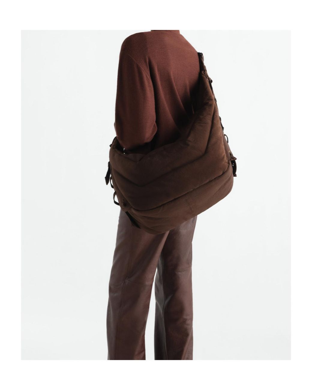 Lemaire Brown Large Soft Game Bag for men