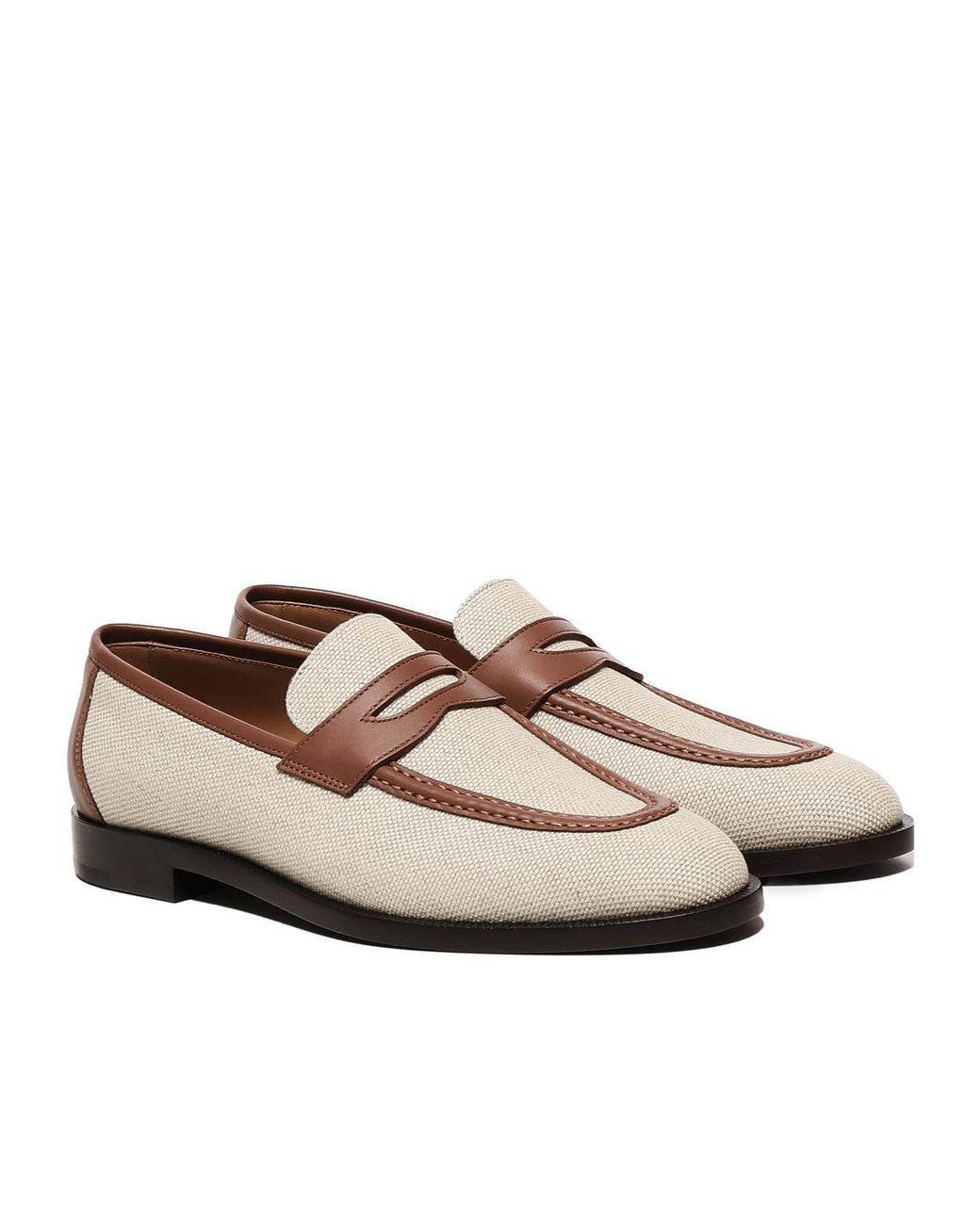 Loro Piana White Sergio Loafers