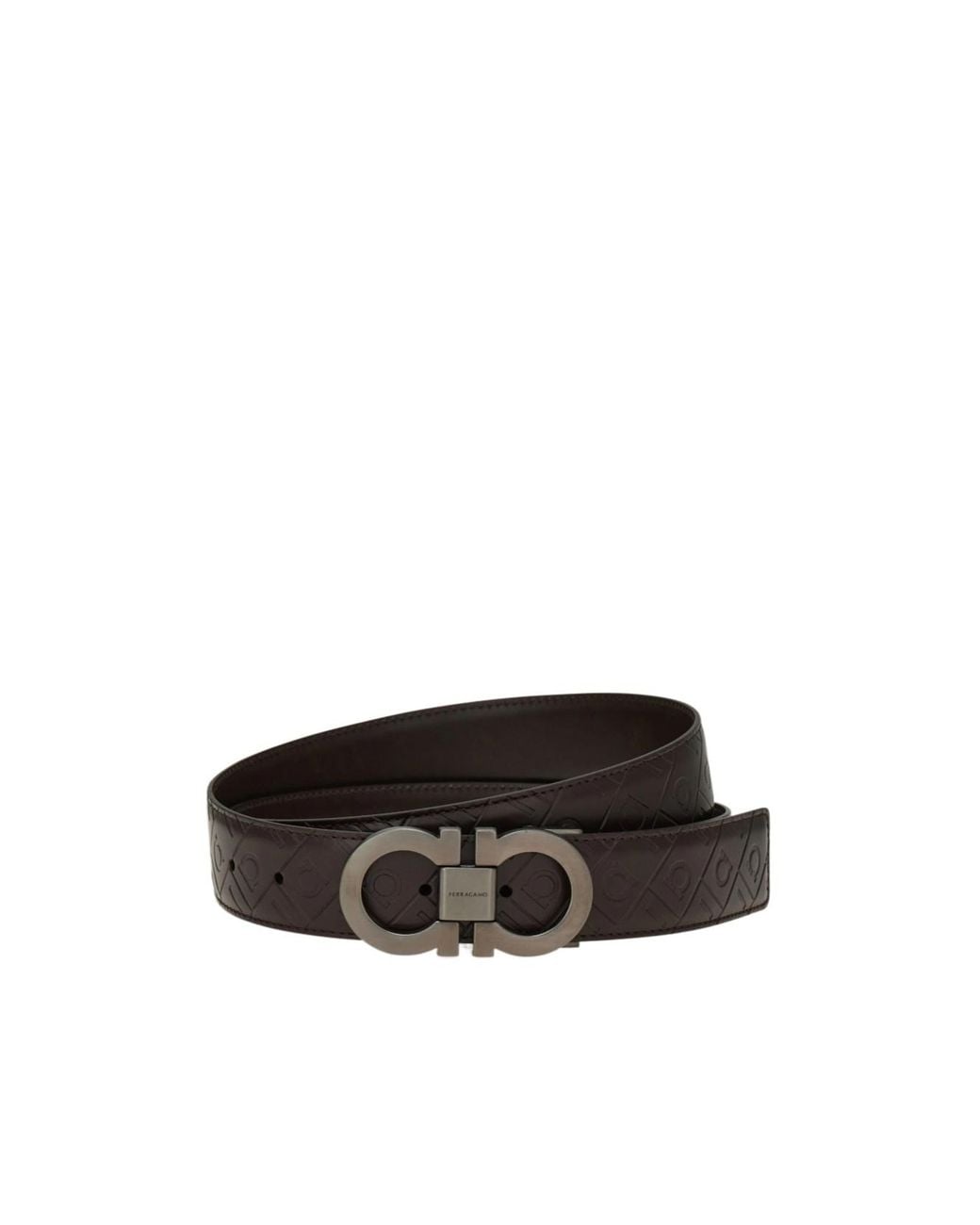 Ferragamo White Reversible And Adjustable Gancini Belt for men