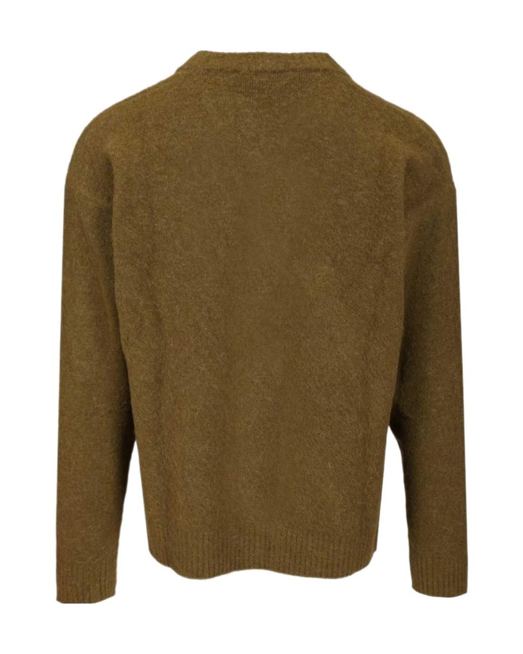 AMISH Green Oversized V-Neck Cardigan for men