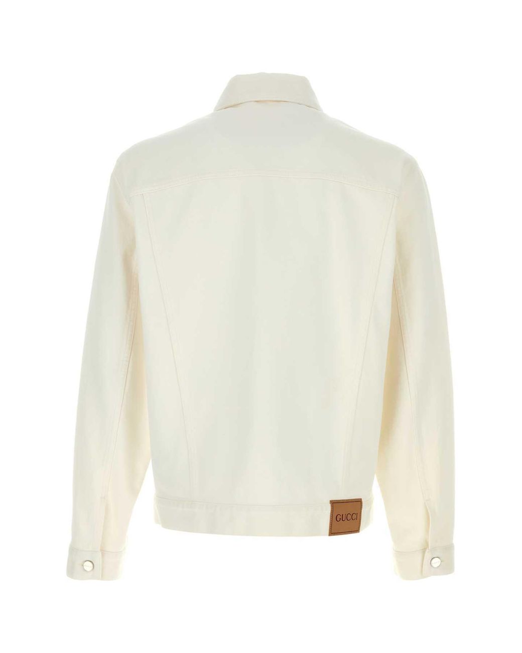Gucci Natural Horsebit Detailed Collared Jacket for men