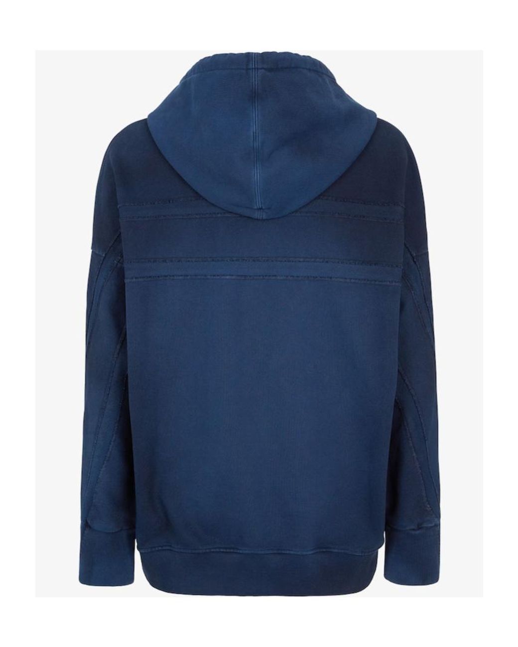 Fendi Blue Logo Lettering Drawstring Hoodie for men