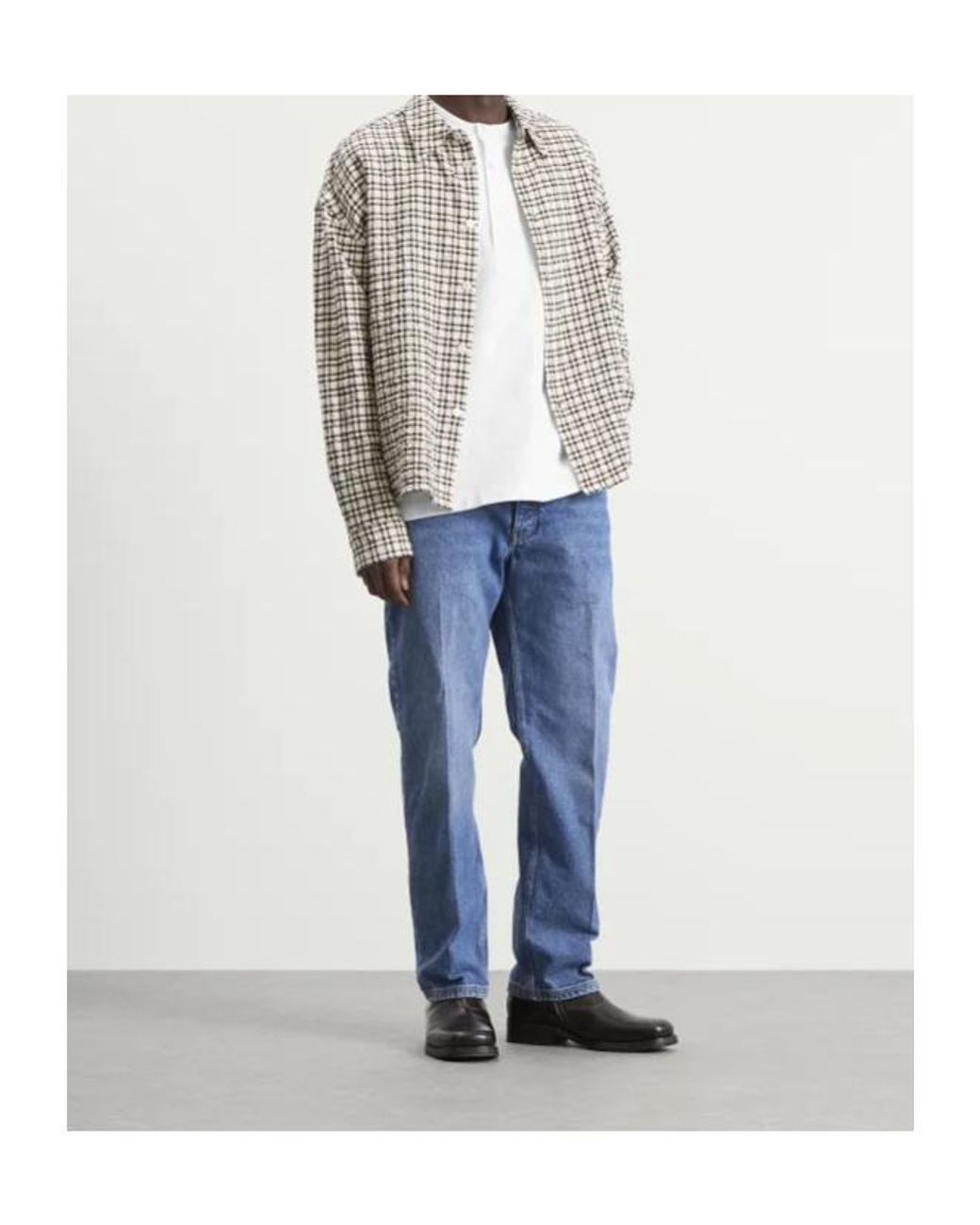 Studio Nicholson Gray Check Shirt for men