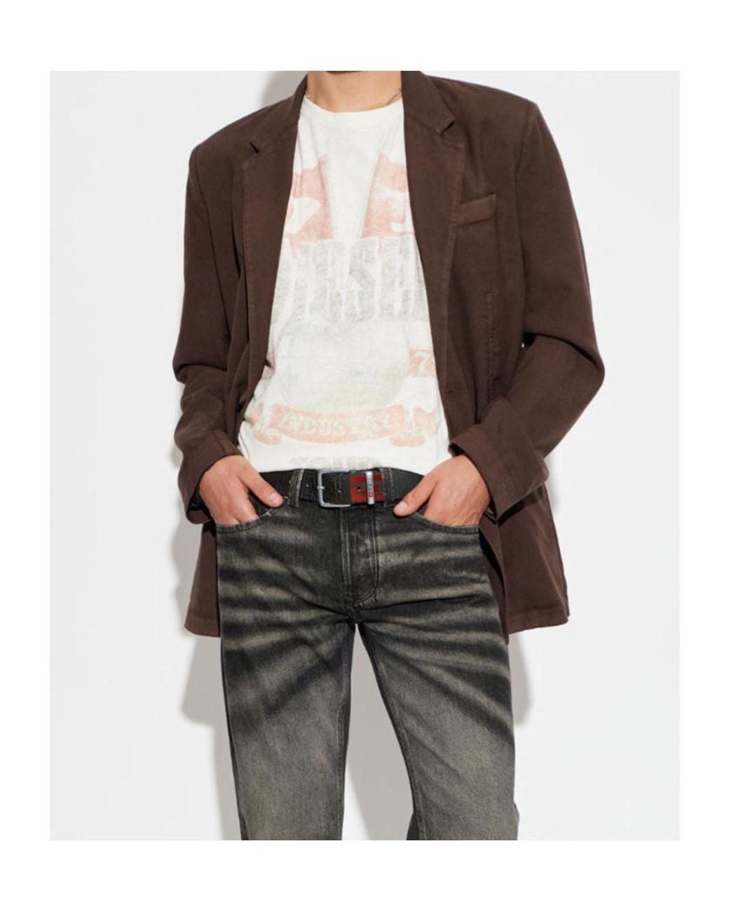 DIESEL White T-Shirt T-Normes-Hmbp for men