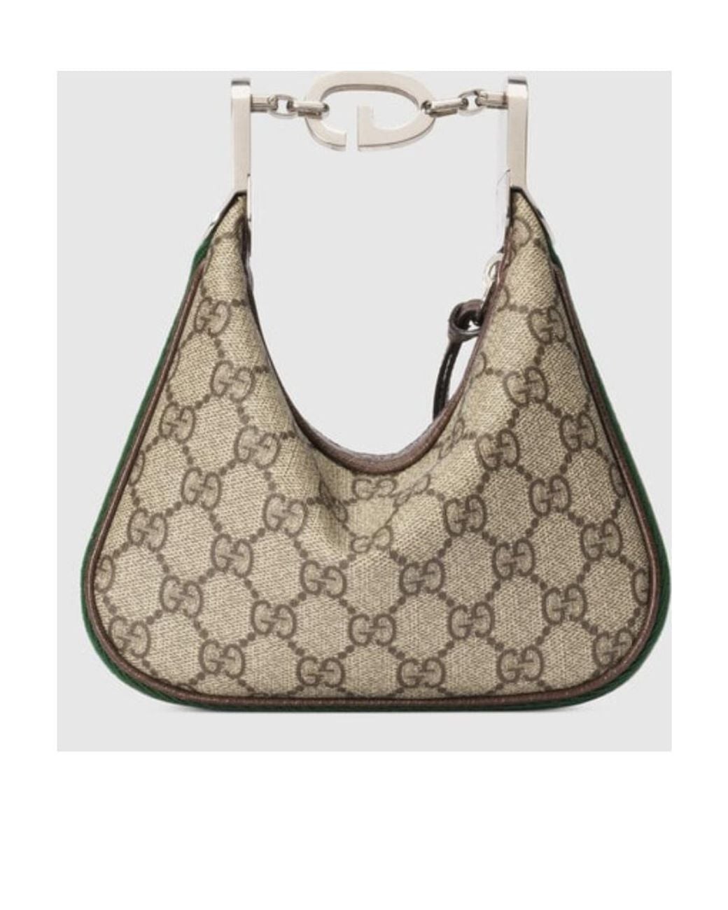Gucci Gray Mini Gg Supreme Attache Zipped Shoulder Bag