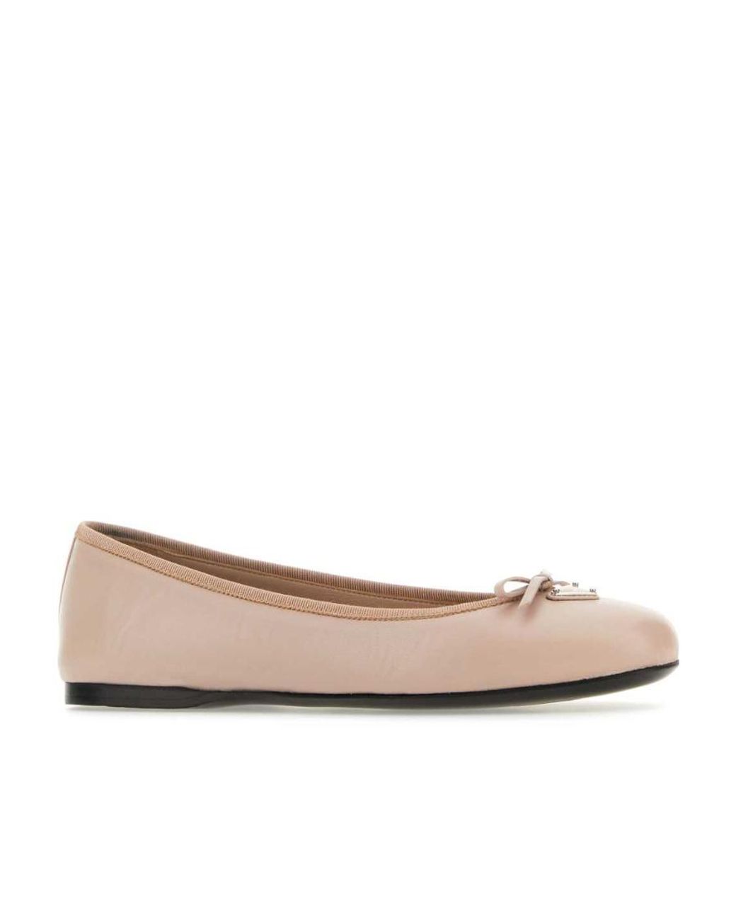 Prada Natural Nappa Leather Ballerinas