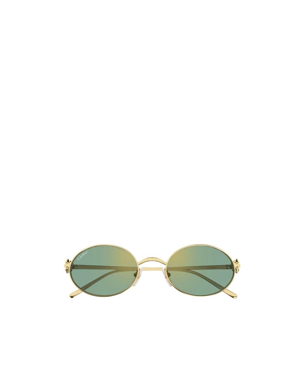 Cartier Green Oval Frame Sunglasses