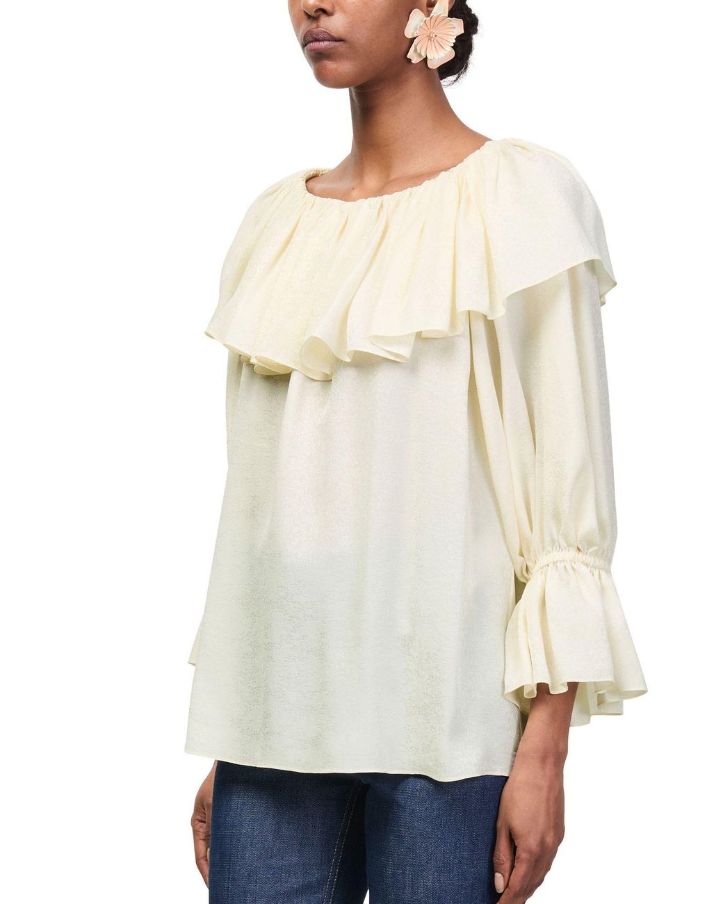 Chloé White Ruffled Cover-Up