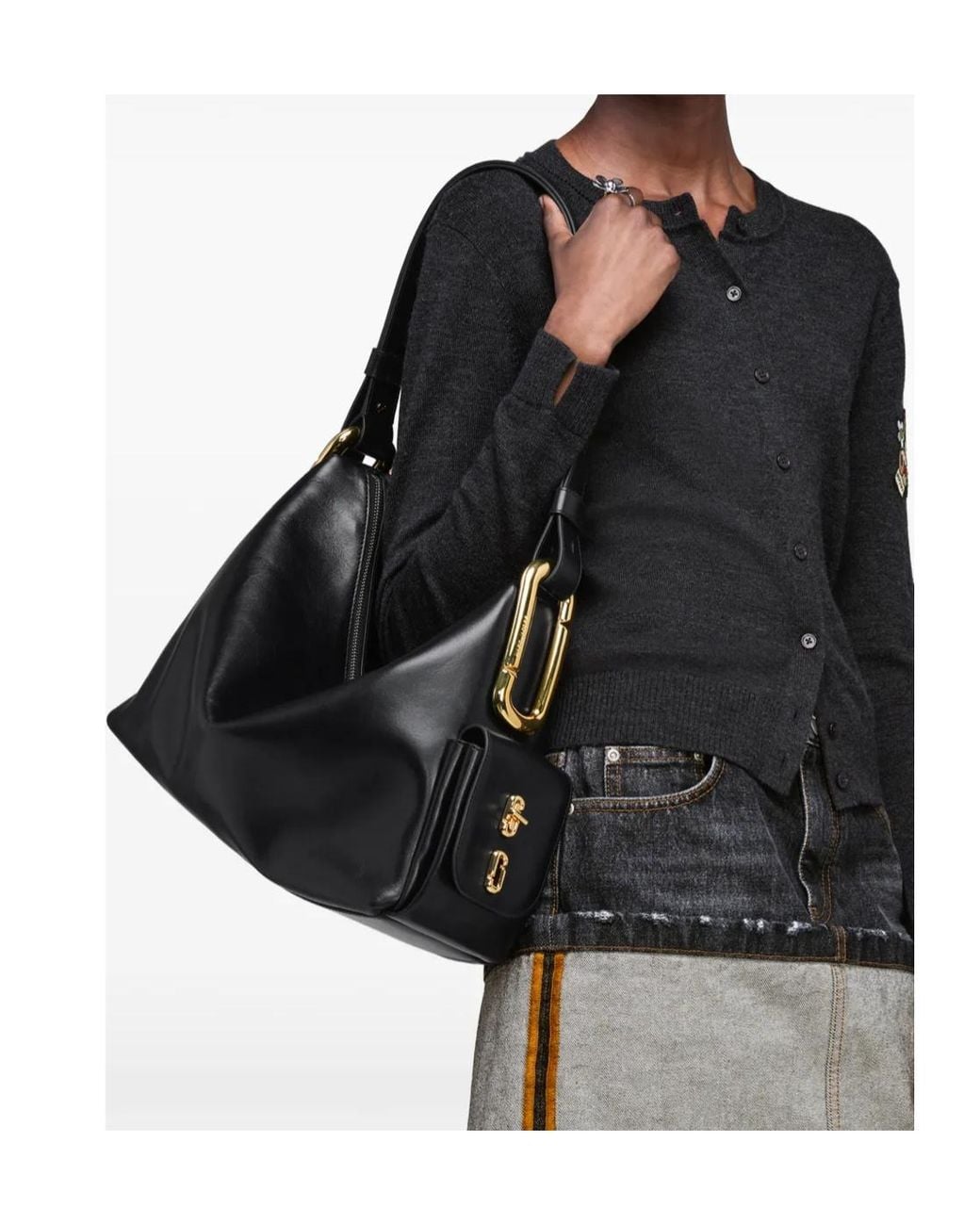 Marc Jacobs Black Scene Large Shoulder Bag