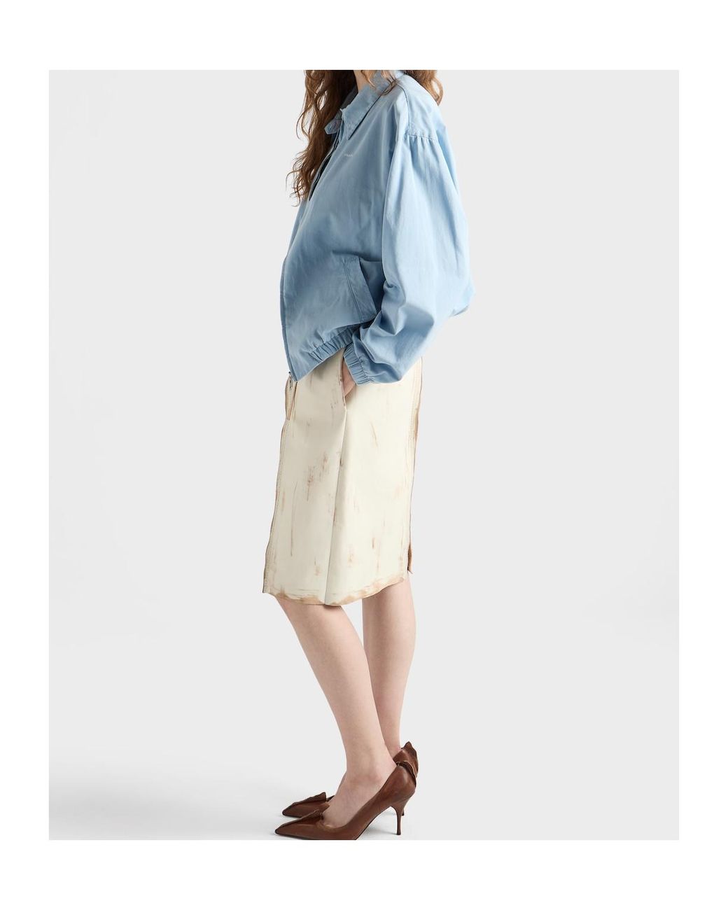 Prada Blue Long-Sleeved Zipped Jacket