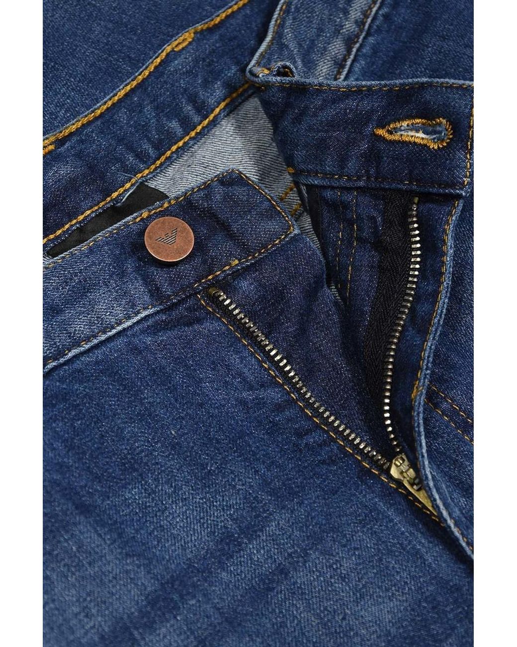 Emporio Armani Blue Straight Jeans for men