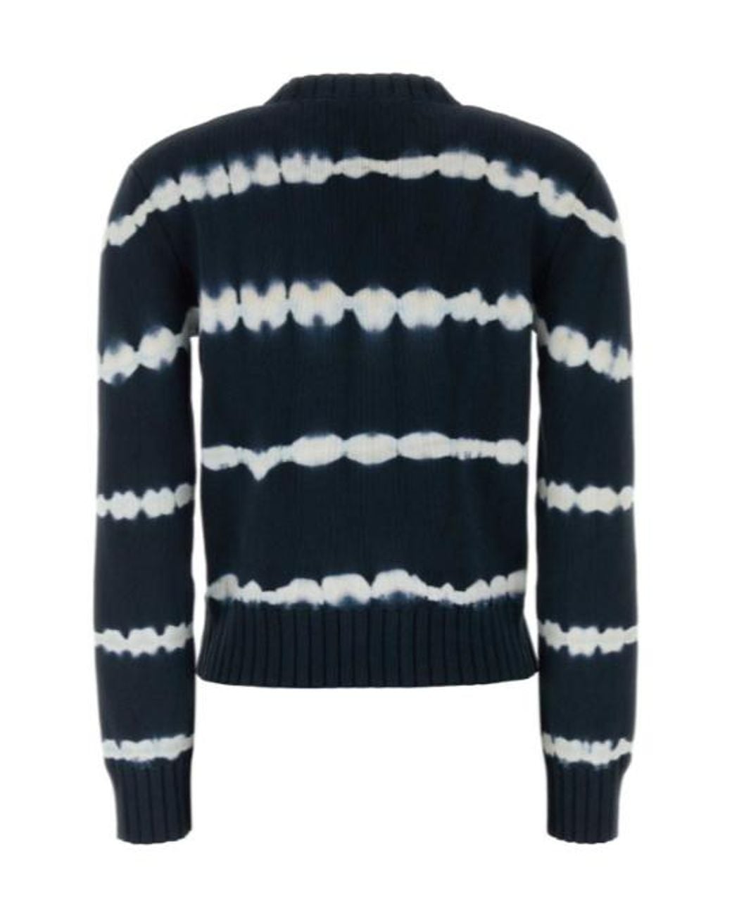Balenciaga Blue Striped Knitted Crewneck Jumper