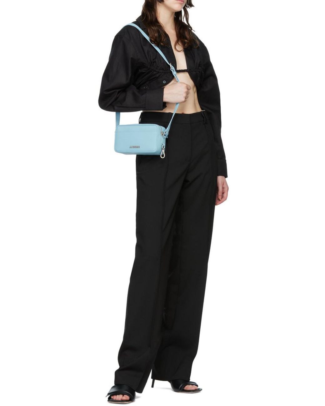 Jacquemus Black Machou Cropped Long-Sleeved Top
