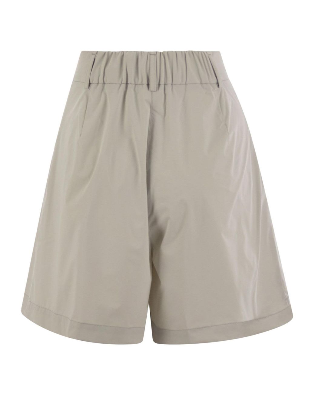 Herno Gray Pleated Detail Shorts
