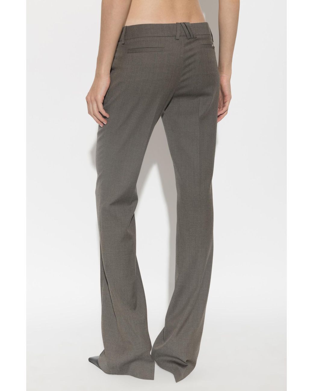 The Attico Gray The Creased Tailored Trousers