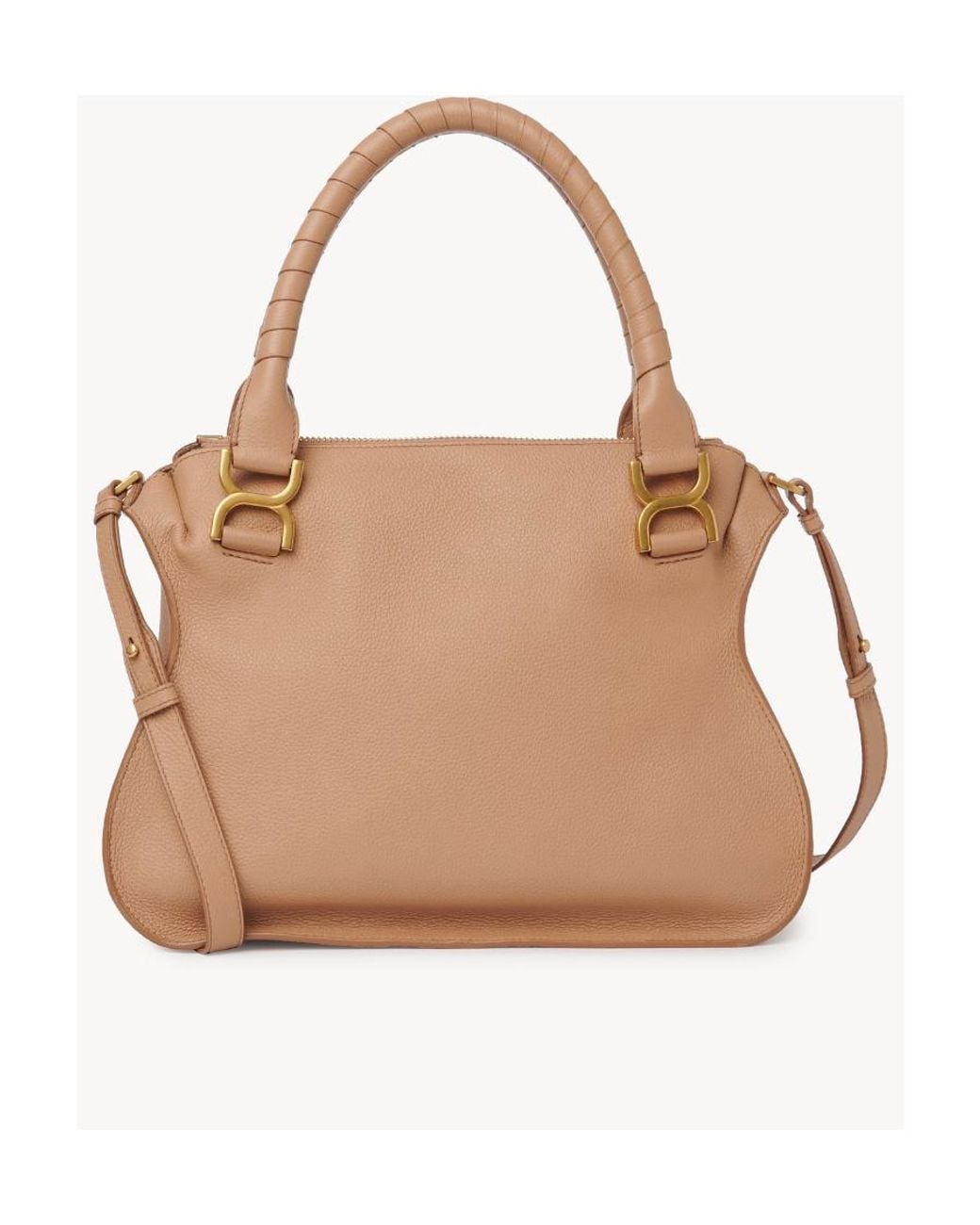 Chloé Natural Small Marcie Leather Tote Bag
