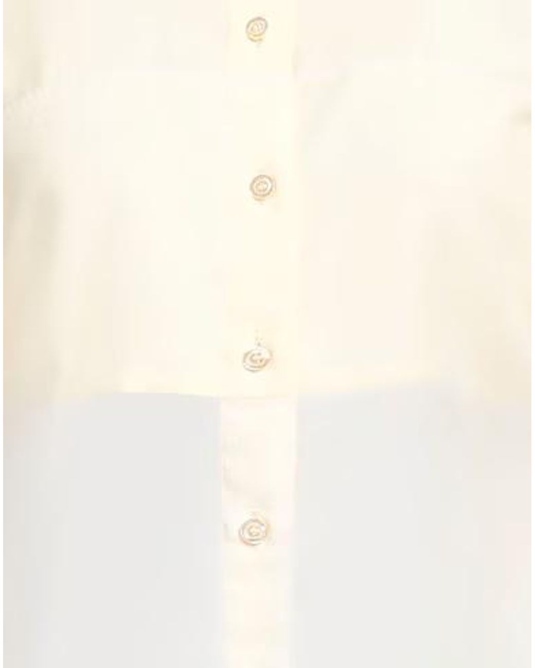 Sportmax White Solid Color Chiffon Blouse