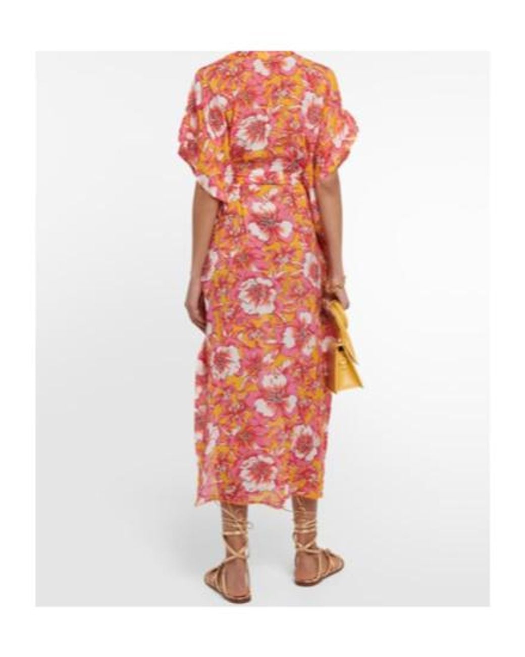 Poupette Red Andrea Floral Kaftan