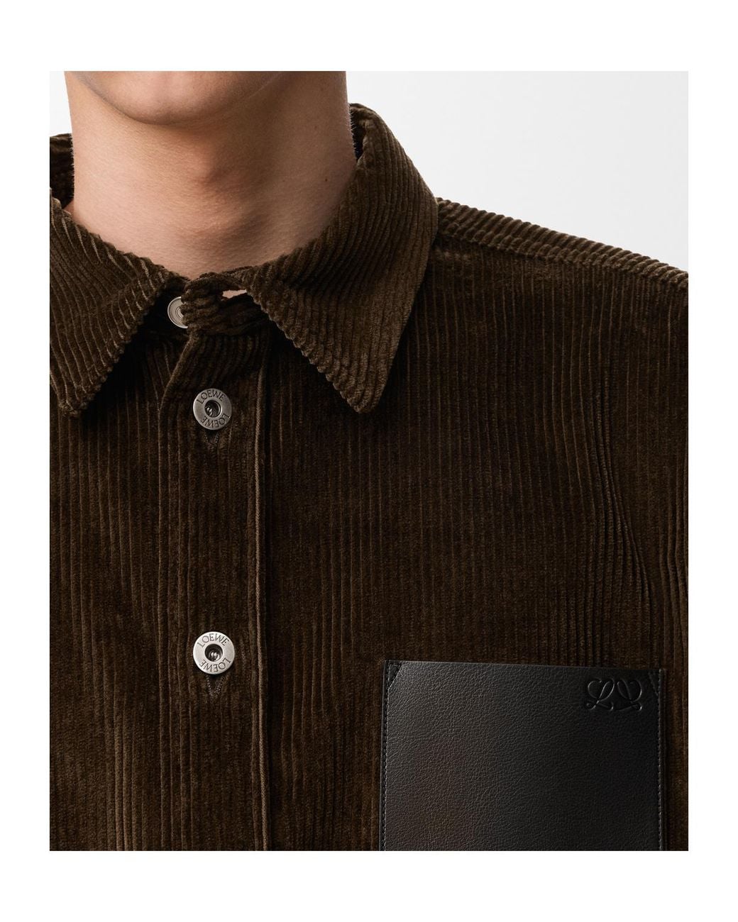 Loewe Brown Long Sleeve Buttoned Shirt for men
