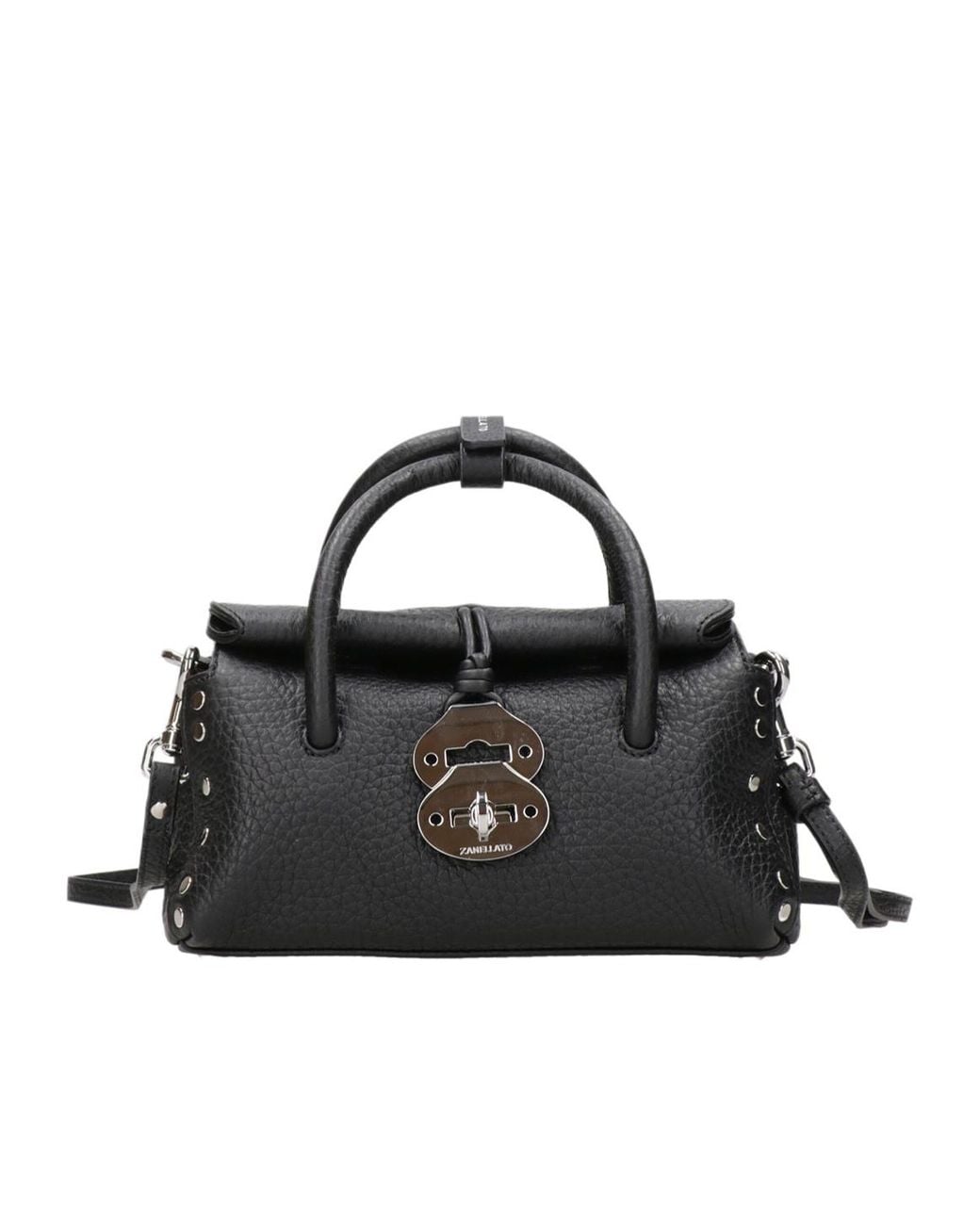 Zanellato Black Solid Color Shoulder Bag