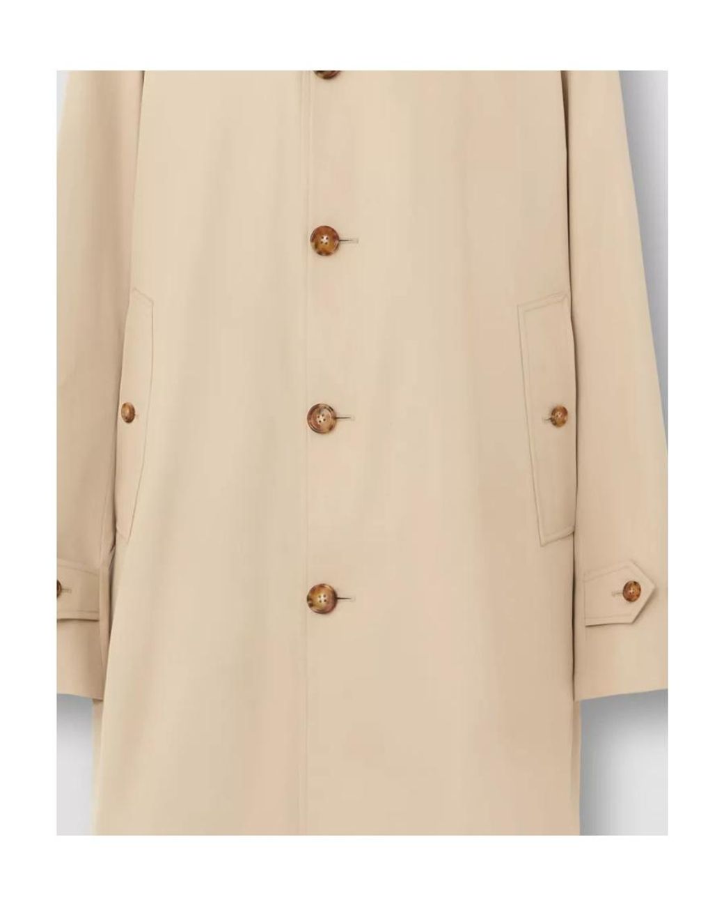 Burberry Natural Single-Breasted Button-Fastening Coat for men