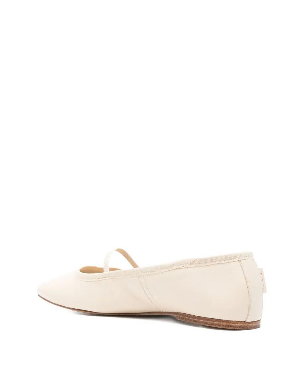 A.P.C. Natural Swan Leather Pointed-Toe Flats