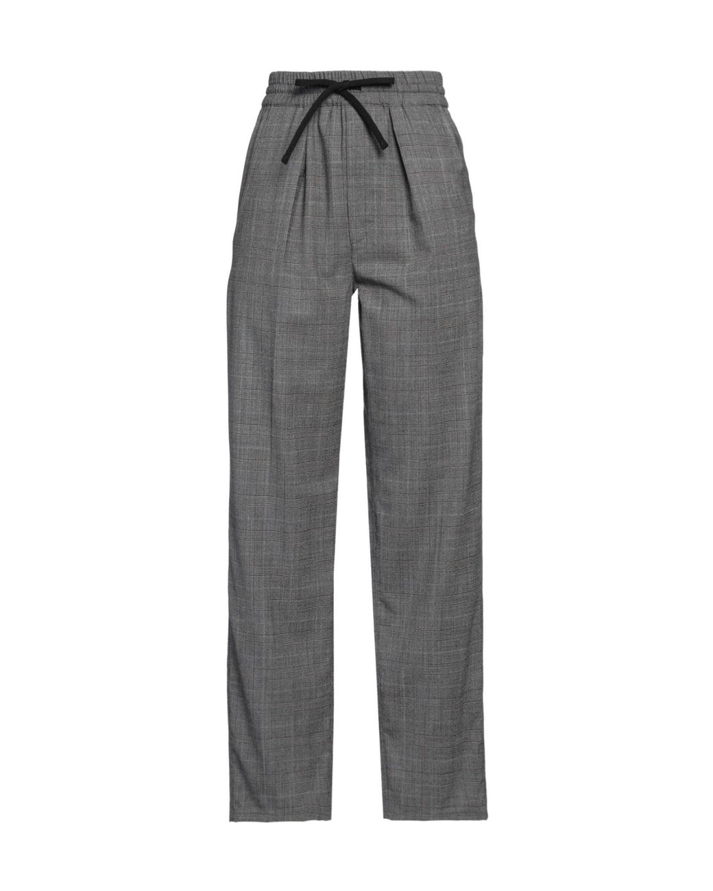 Isabel Marant Gray Stretchy Fabric Tartan Pattern